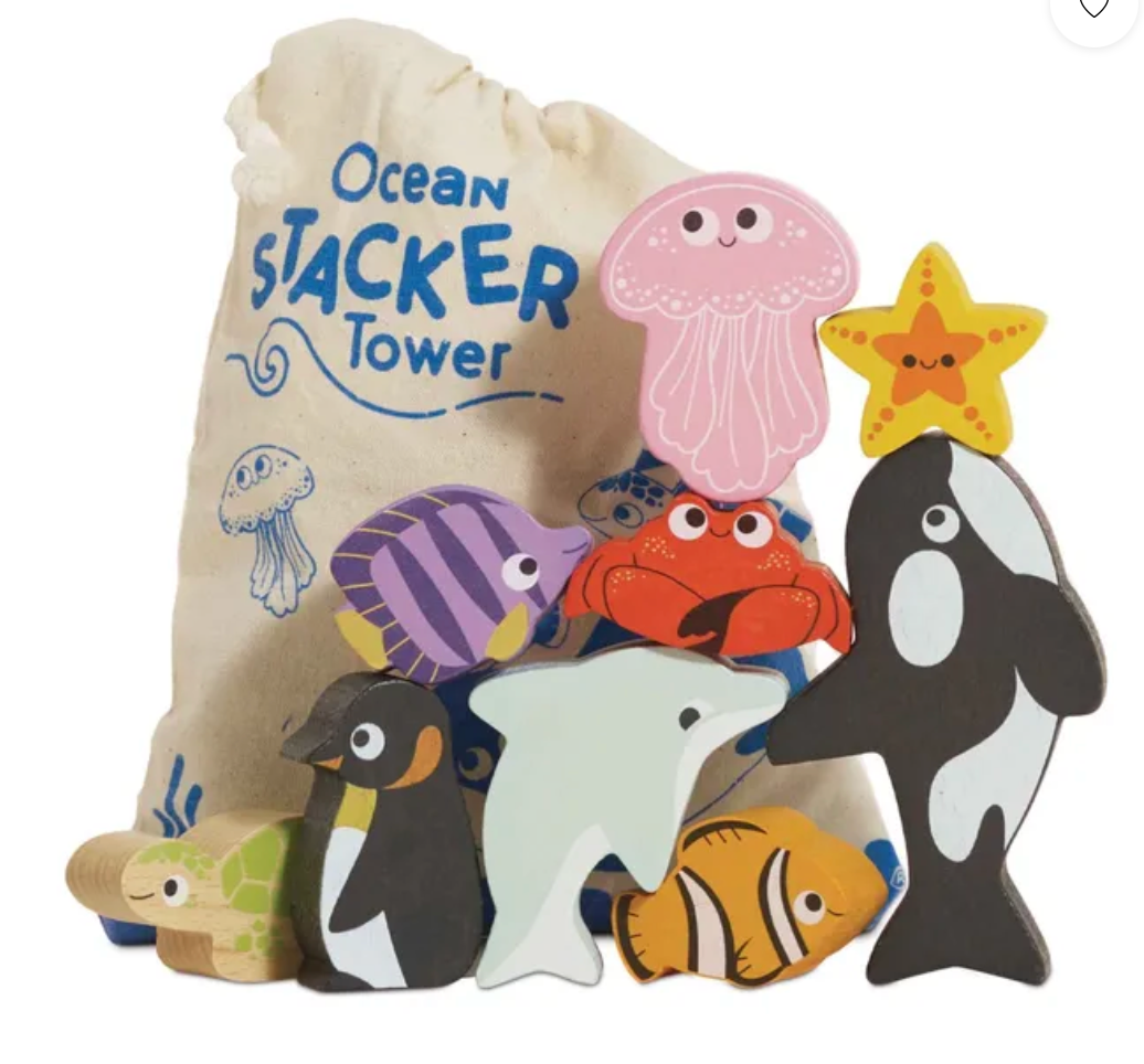 Ocean Life Stacking Animals & Bag