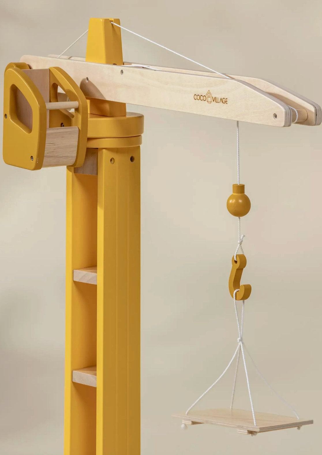 Oversized Wooden Construction Crane