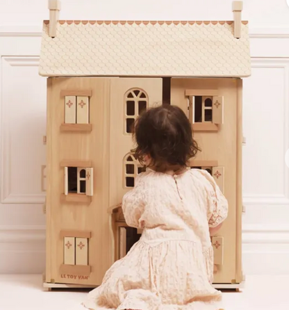 The Grand Natural Wood Doll House