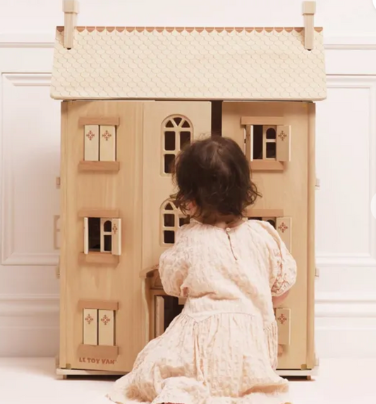 The Grand Natural Wood Doll House