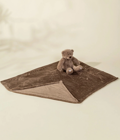 Bear Plush Toy Snuggling Blanket