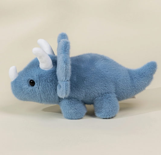 Dino Plush Toy - Blue Triceratop