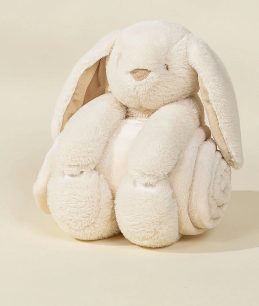 Rabbit Plush Toy Snuggling Blanket