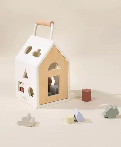 Wooden Shapes Sorting House