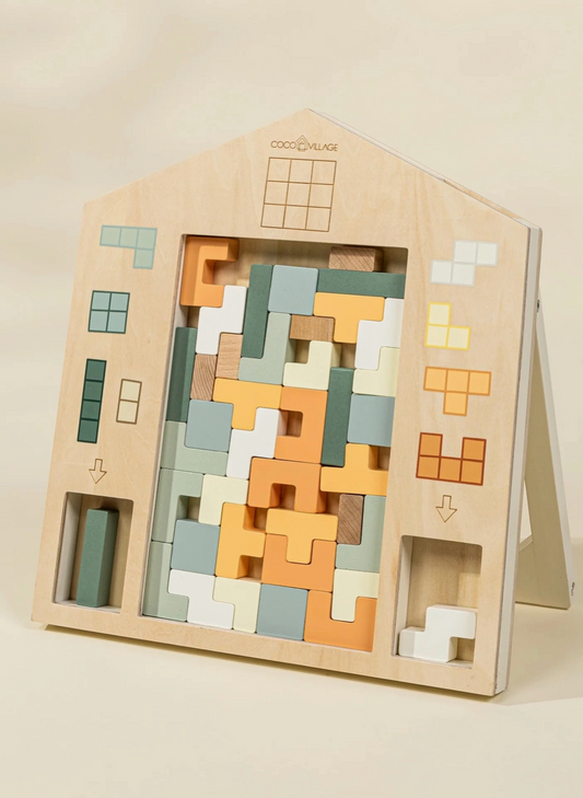 Wooden Tetris Puzzle Toy (40 Pcs)