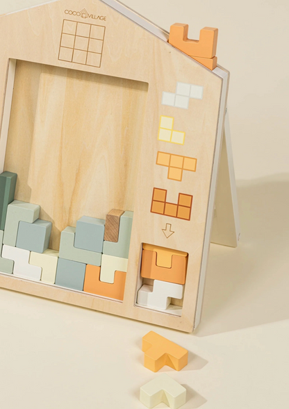 Wooden Tetris Puzzle Toy (40 Pcs)
