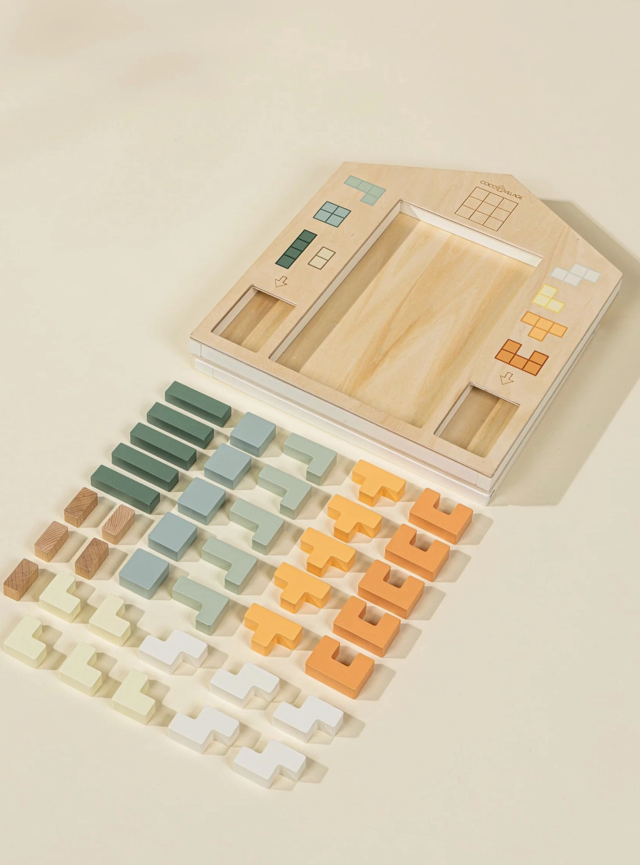 Wooden Tetris Puzzle Toy (40 Pcs)
