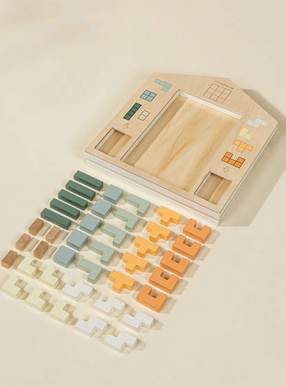 Wooden Tetris Puzzle Toy (40 Pcs)