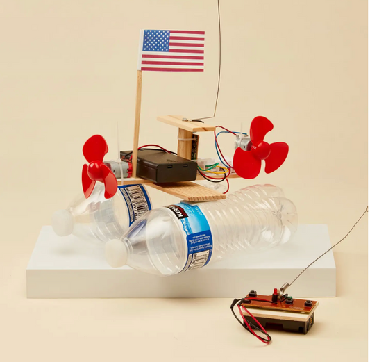 Radio-Controlled Boat Diy Kit, Educational Stem Toy For Kids