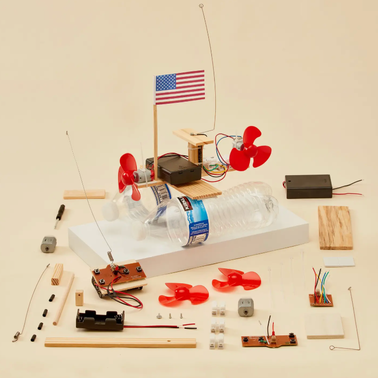 Radio-Controlled Boat Diy Kit, Educational Stem Toy For Kids