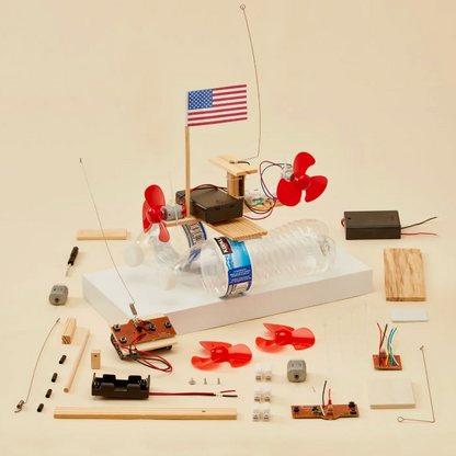 Radio-Controlled Boat Diy Kit, Educational Stem Toy For Kids