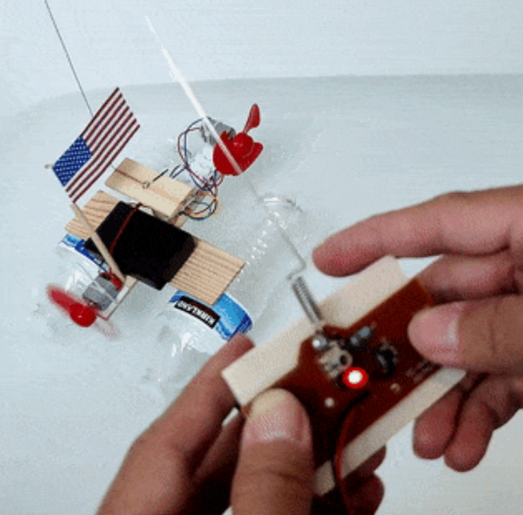 Radio-Controlled Boat Diy Kit, Educational Stem Toy For Kids