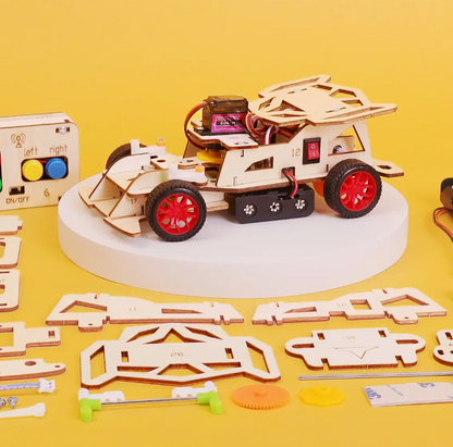 Steering Remote Controlled Car Diy Kit, Educational Stem Toy