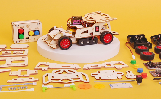 Steering Remote Controlled Car Diy Kit, Educational Stem Toy